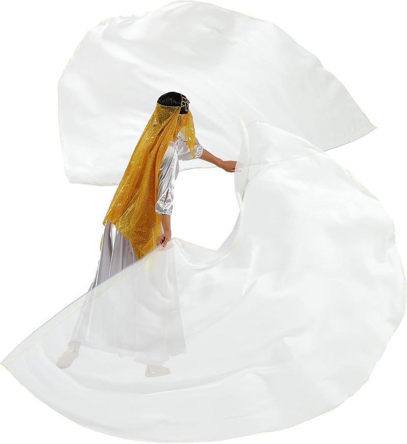 MUNAFIE Worship Flags Set (2 White Flags with Sticks) for Praise Guard and Church - Image 4